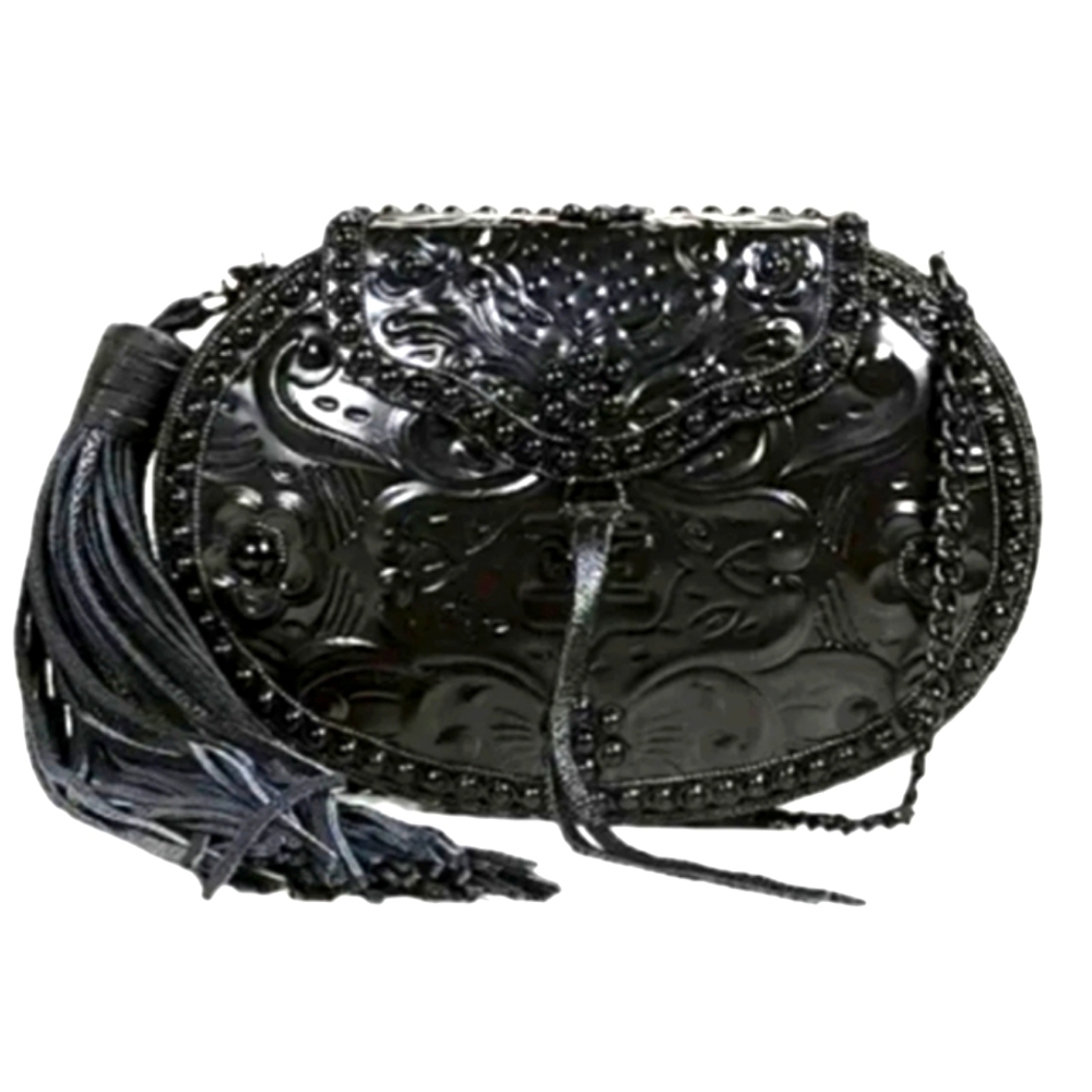 Sam Edelman Matte Black Rosaleen Hardcase Crossbody Bag.